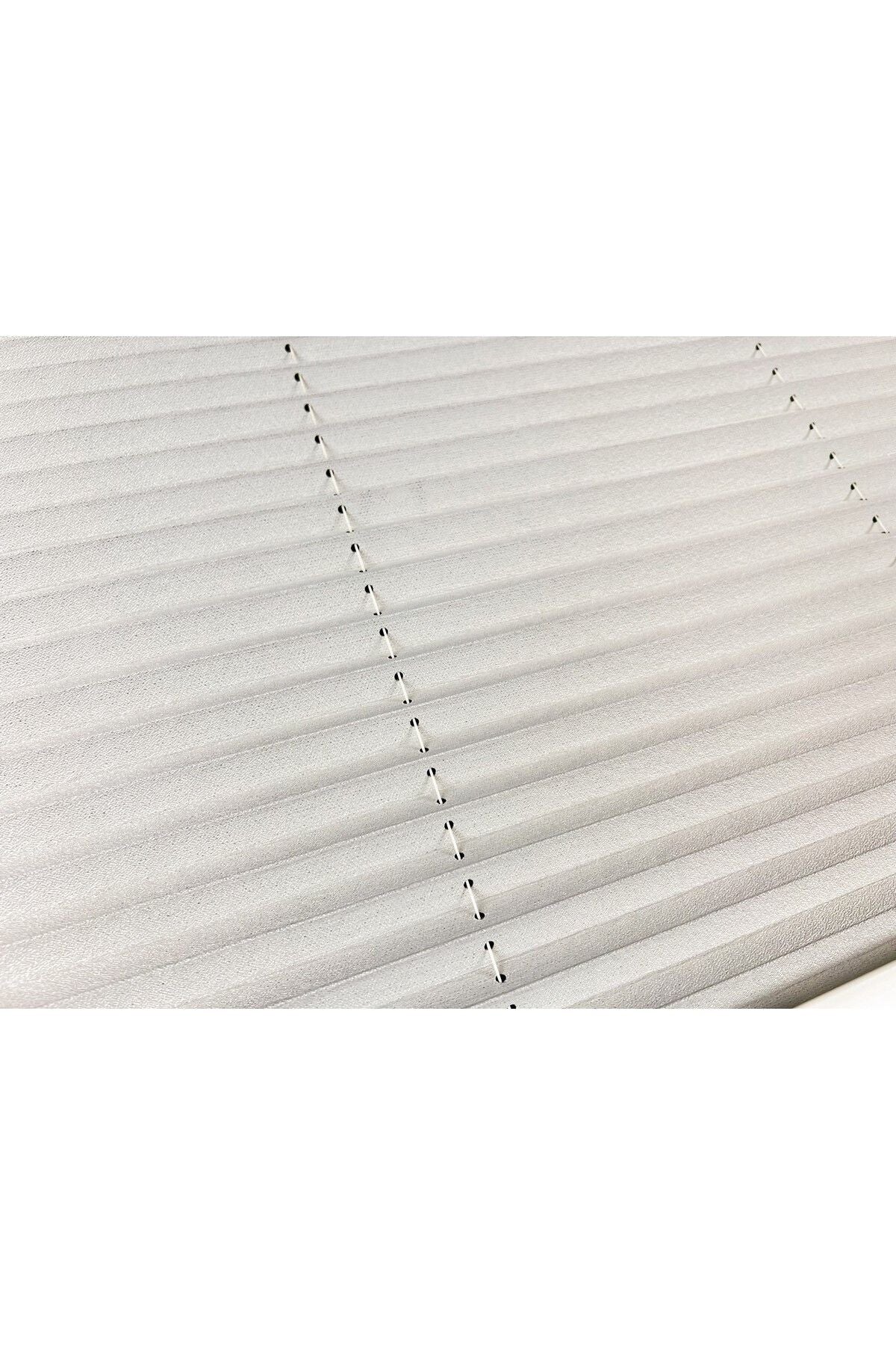 Tropikhome 100 X 50 Gri 2'si Bir Arada Plise Blackout ve Sinekliklik Karavan Perdesi — 100 X 50