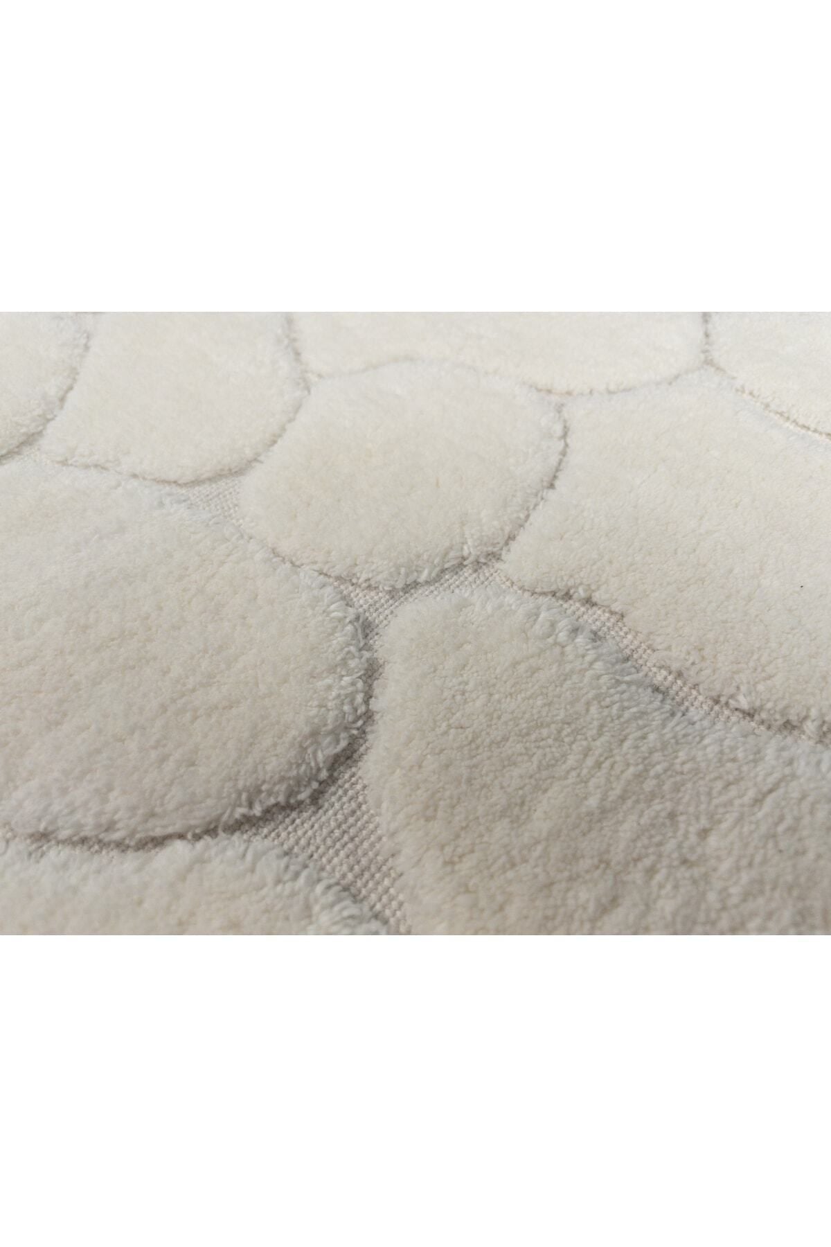 Tropikhome 60x100 ve 50x60cm 2 Parçalı Pamuk Krem Banyo Paspası — Mera