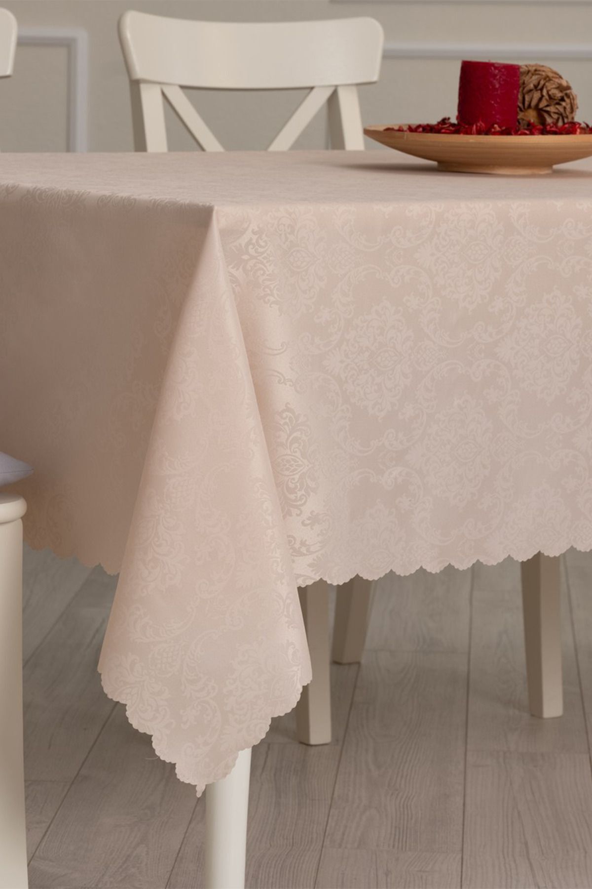 Tropikhome 120 x 160 Bej Dertsiz Leke Tutmaz Günlük Masa Örtüsü — Bej