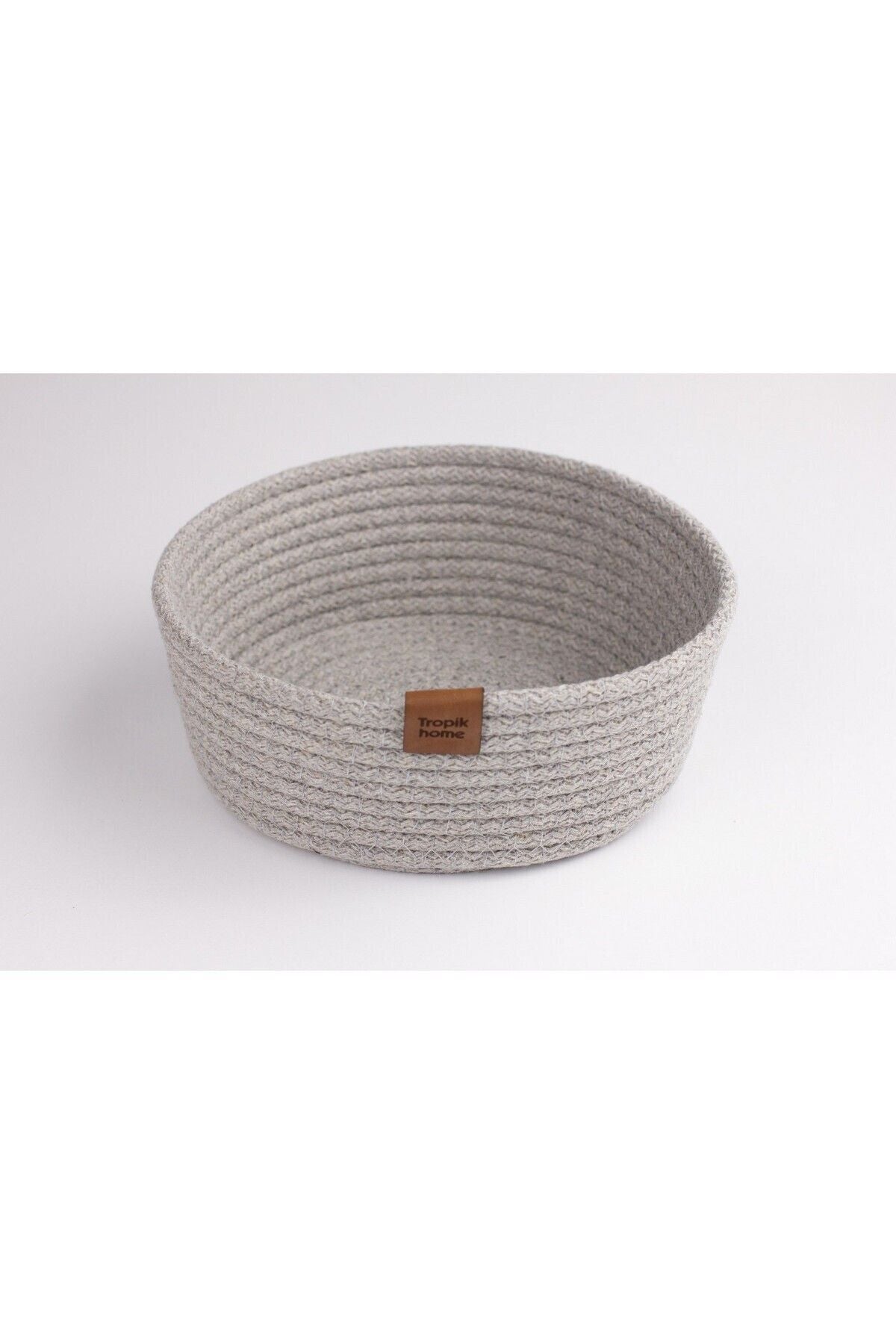 Tropikhome 19 x 10 cm Gri Çok Amaçlı Düzenleyici Hasır Sepet — 19 x 10