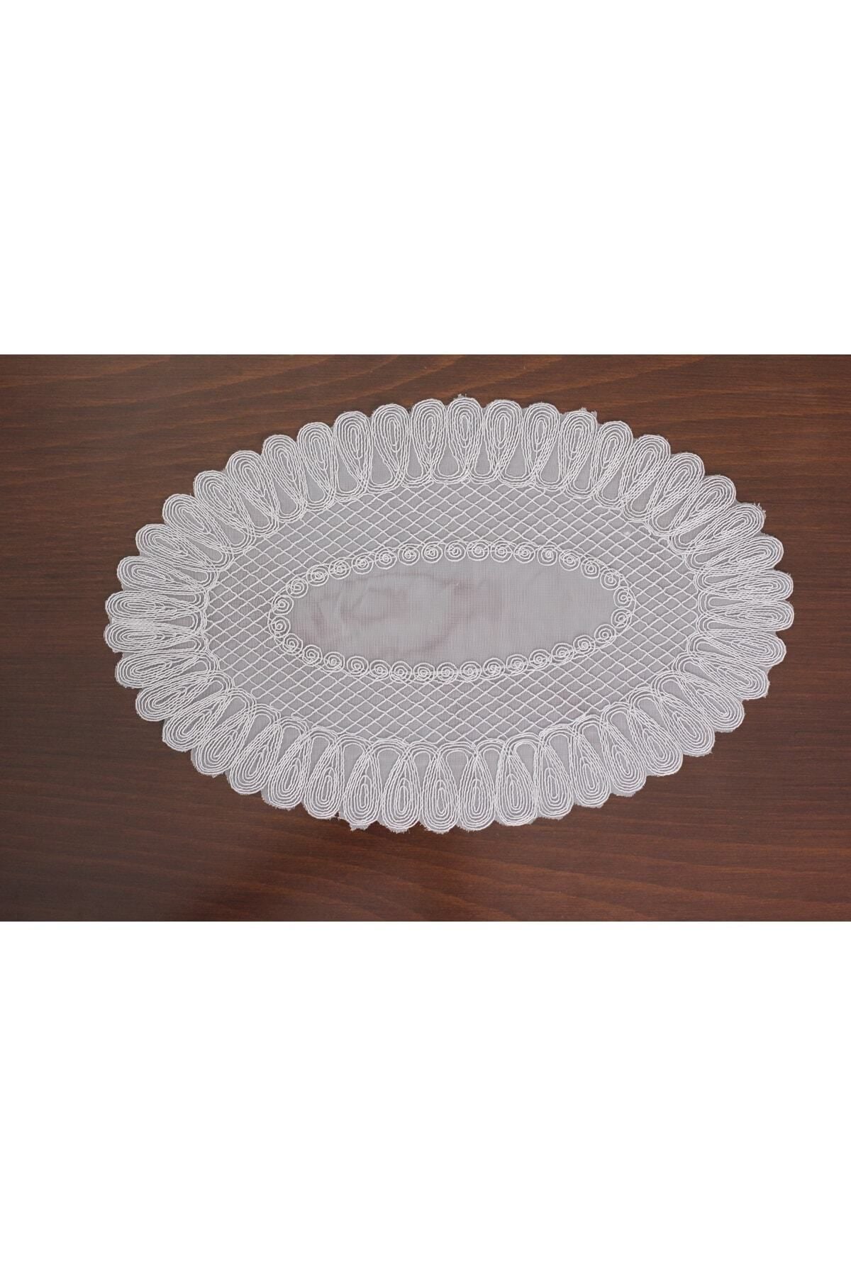Tropikhome Nakışlı Gri 32 x 110 Runner + 32 x 50*8 Amerikan Servisli 9 Parça Sunum Yemek Seti — Gri