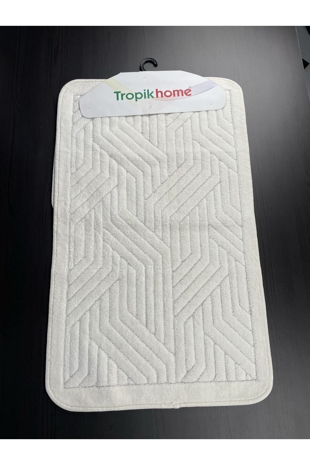 Tropikhome 60x100 ve 50x60cm 2 Parçalı Pamuk Gri Banyo Paspası — Tina