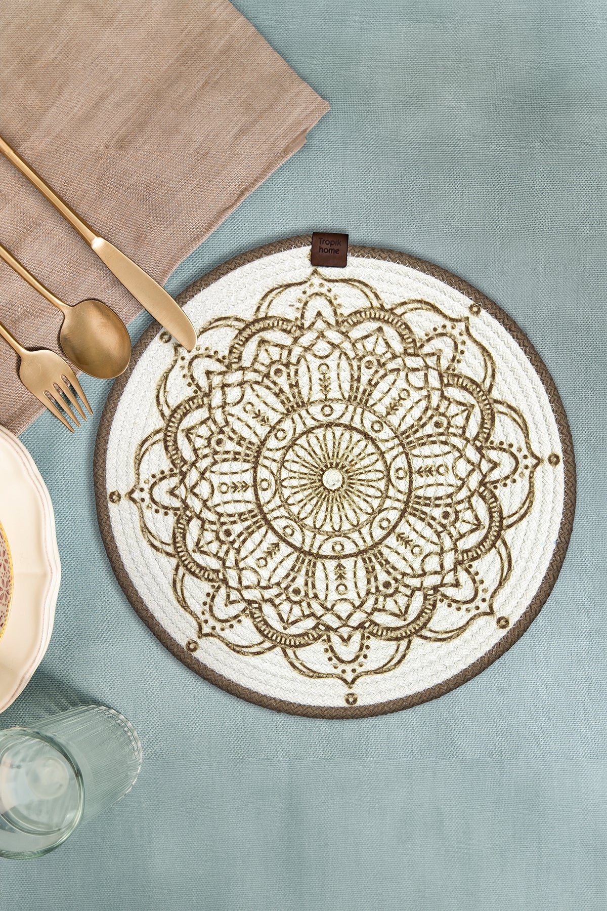 Tropikhome Bal Kabağı Desenli Renkli 32 x 32 cm Supla — Çok Renkli