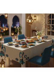 Tropikhome 150 x 220 Çok Renkli Ramazan Temalı Dijital Baskılı Dertsiz Leke Tutmaz Masa Örtüsü — Çok Renkli