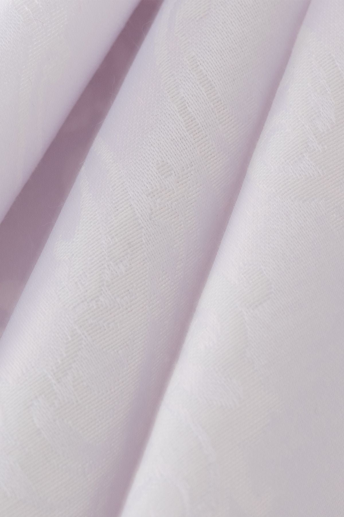 Tropikhome 160 x 220 Beyaz Pamuklu Damask Desenli Bordürlü Masa Örtüsü — Beyaz