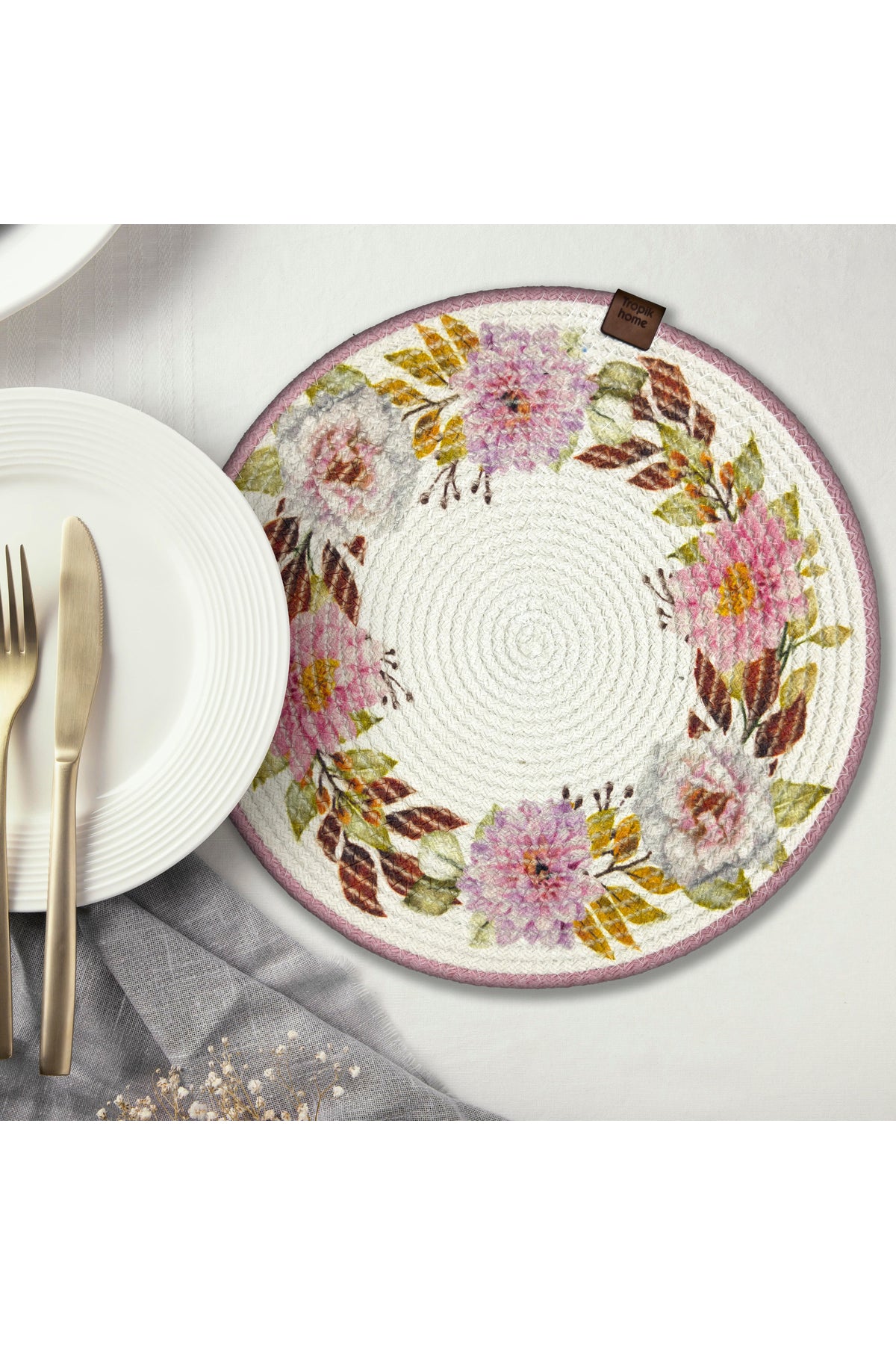Tropikhome Bal Kabağı Desenli Renkli 32 x 32 cm Supla — Çok Renkli