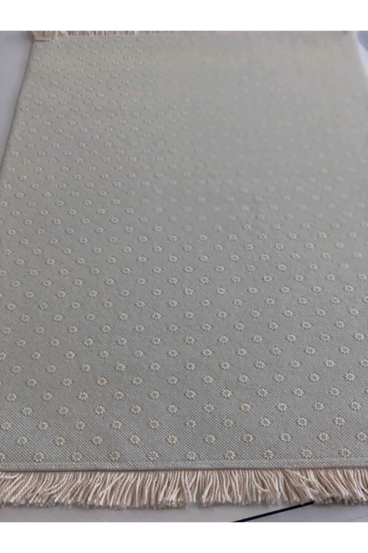 Tropikhome Kaymaz Tabanlı Dijital Baskılı 50x80cm Püsküllü Banyo Paspası — Spring
