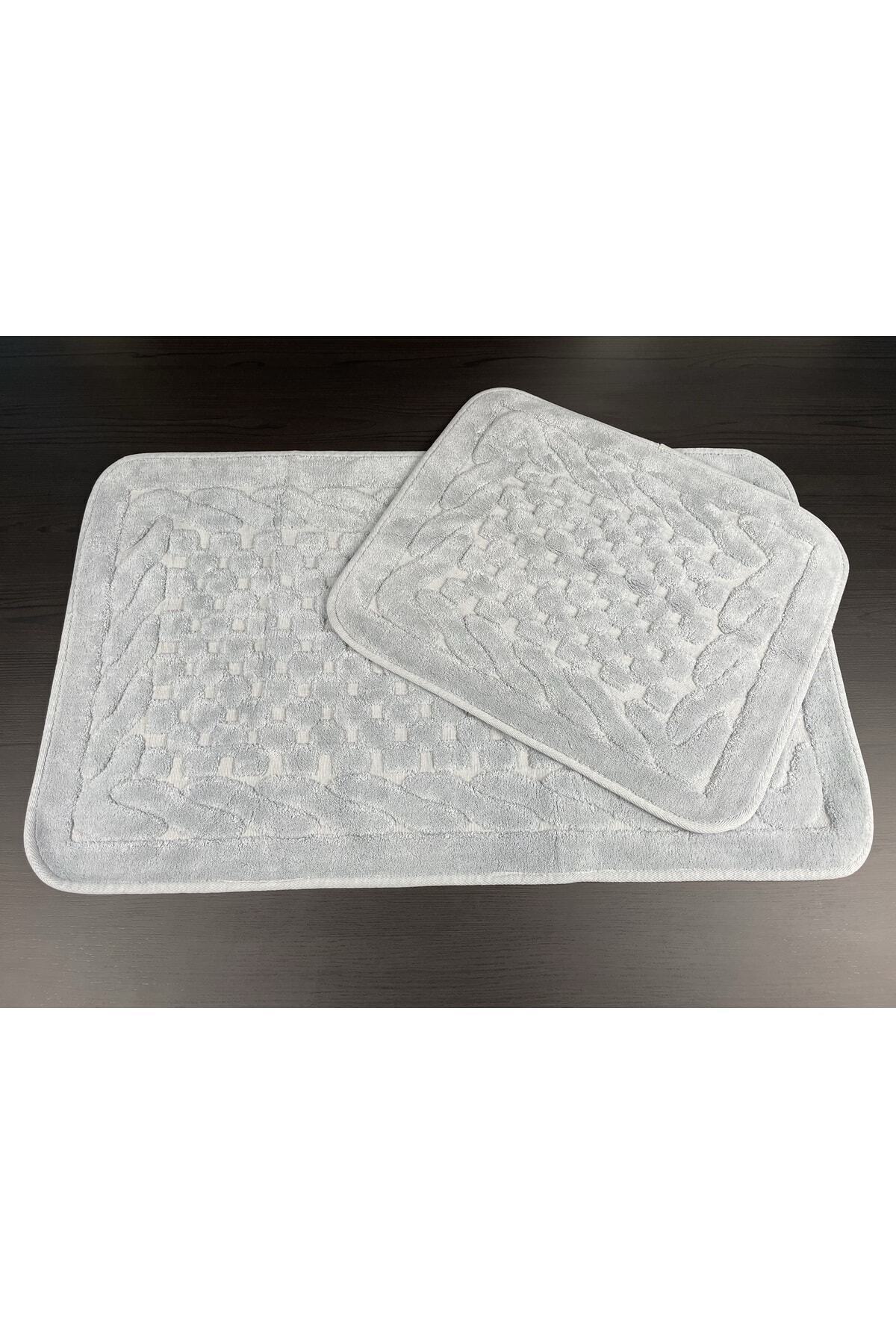 Tropikhome 60x100 ve 50x60cm 2 Parçalı Pamuk Bej Banyo Paspası — Netha
