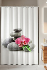 Tropikhome 180 x 200 Çok Renkli Desenli Banyo Perdesi — Çok Renkli
