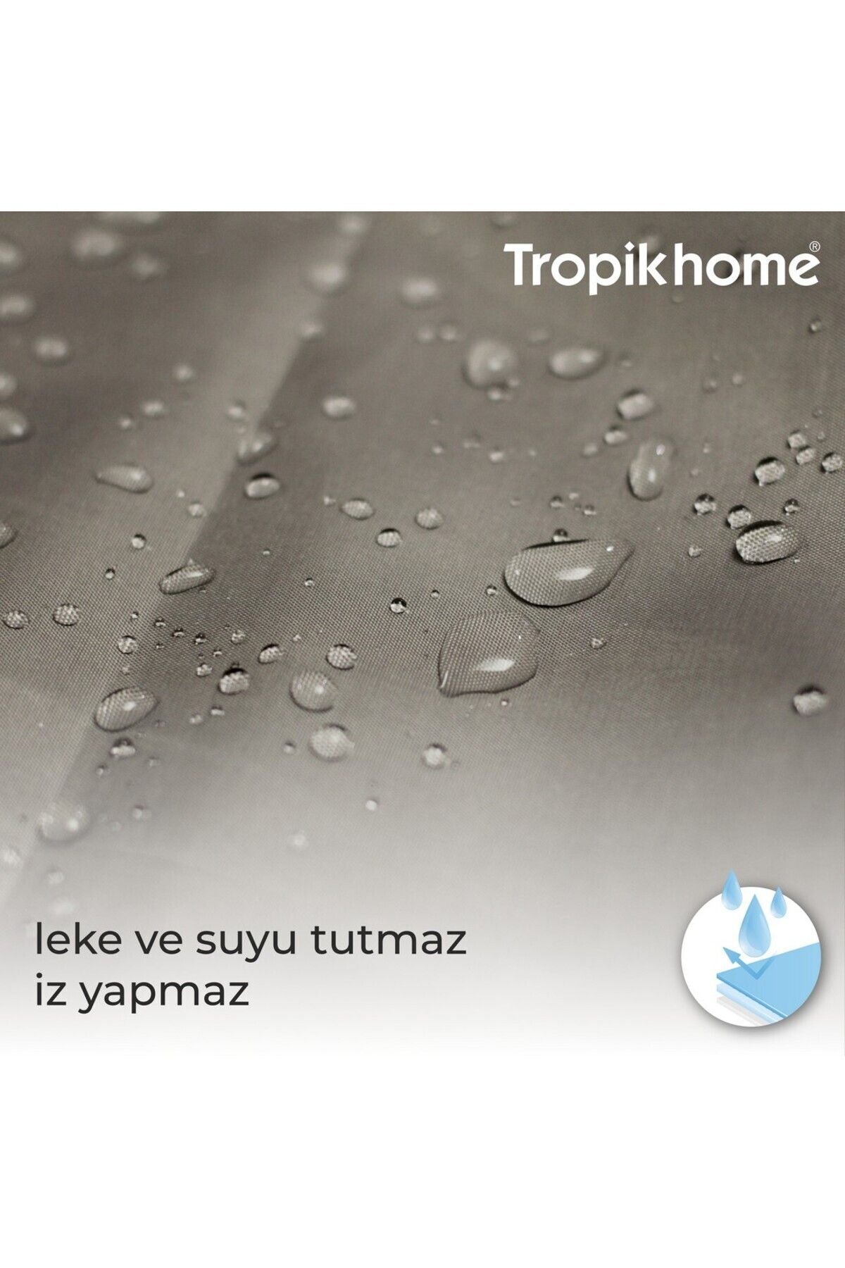 Tropikhome 180 x 200 Mavi Su Altı Balık Desenli Banyo Perdesi — Mavi