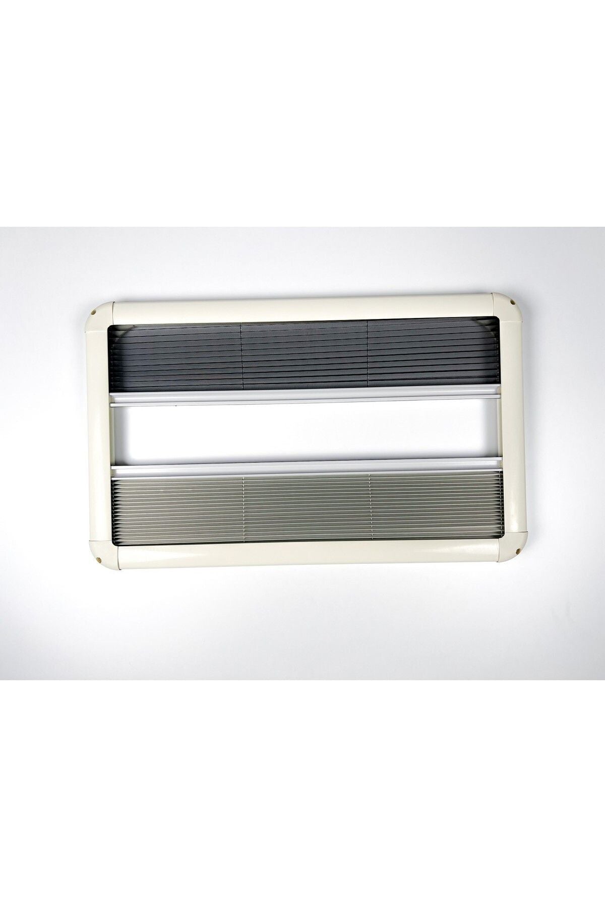 Tropikhome 40 X 20 Siyah 2'si Bir Arada Plise Blackout ve Sinekliklik Karavan Perdesi — 40 X 20