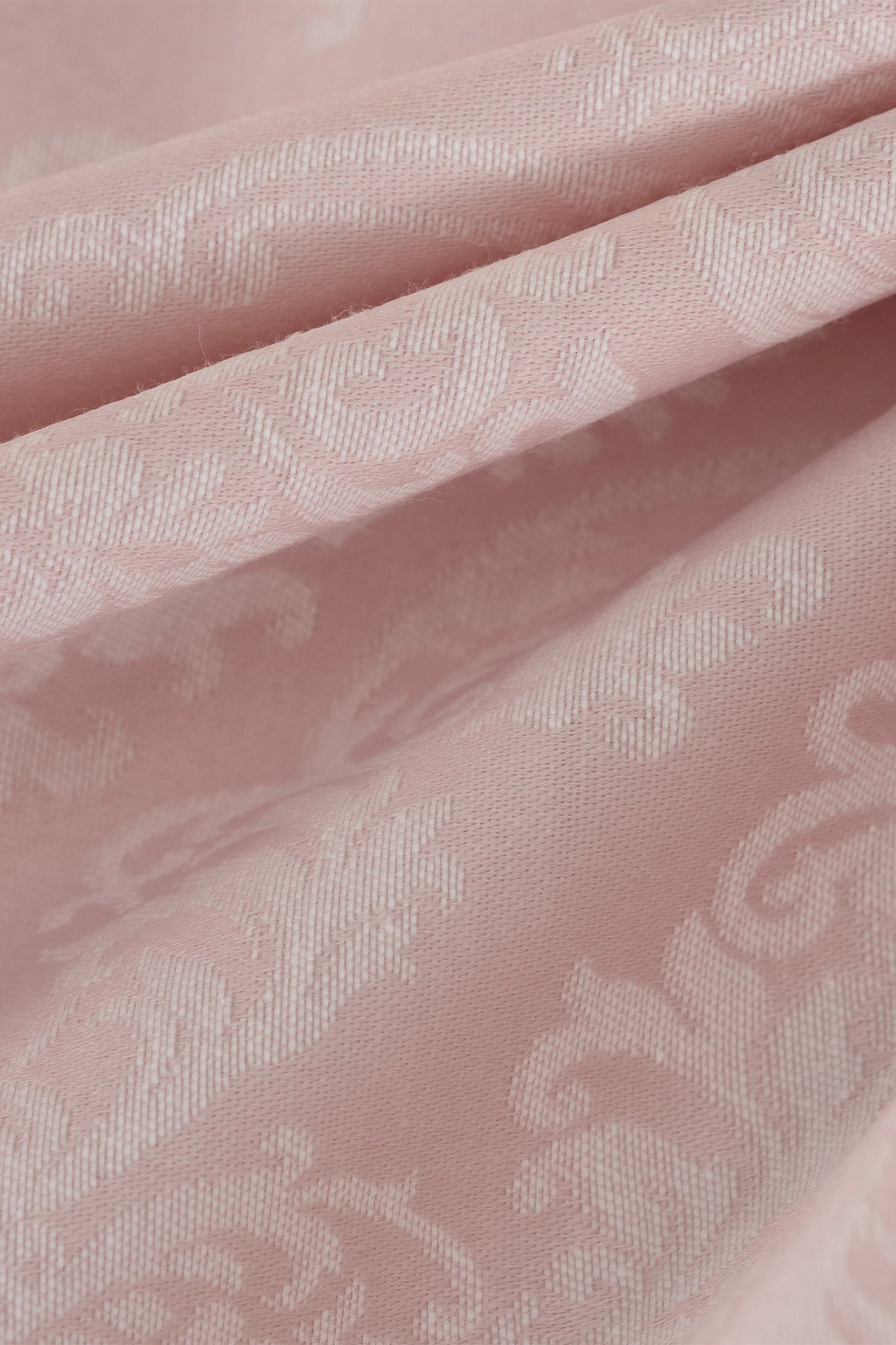 Tropikhome 160 x 220 Pembe Pamuklu Damask Desenli Bordürlü Masa Örtüsü — Pembe