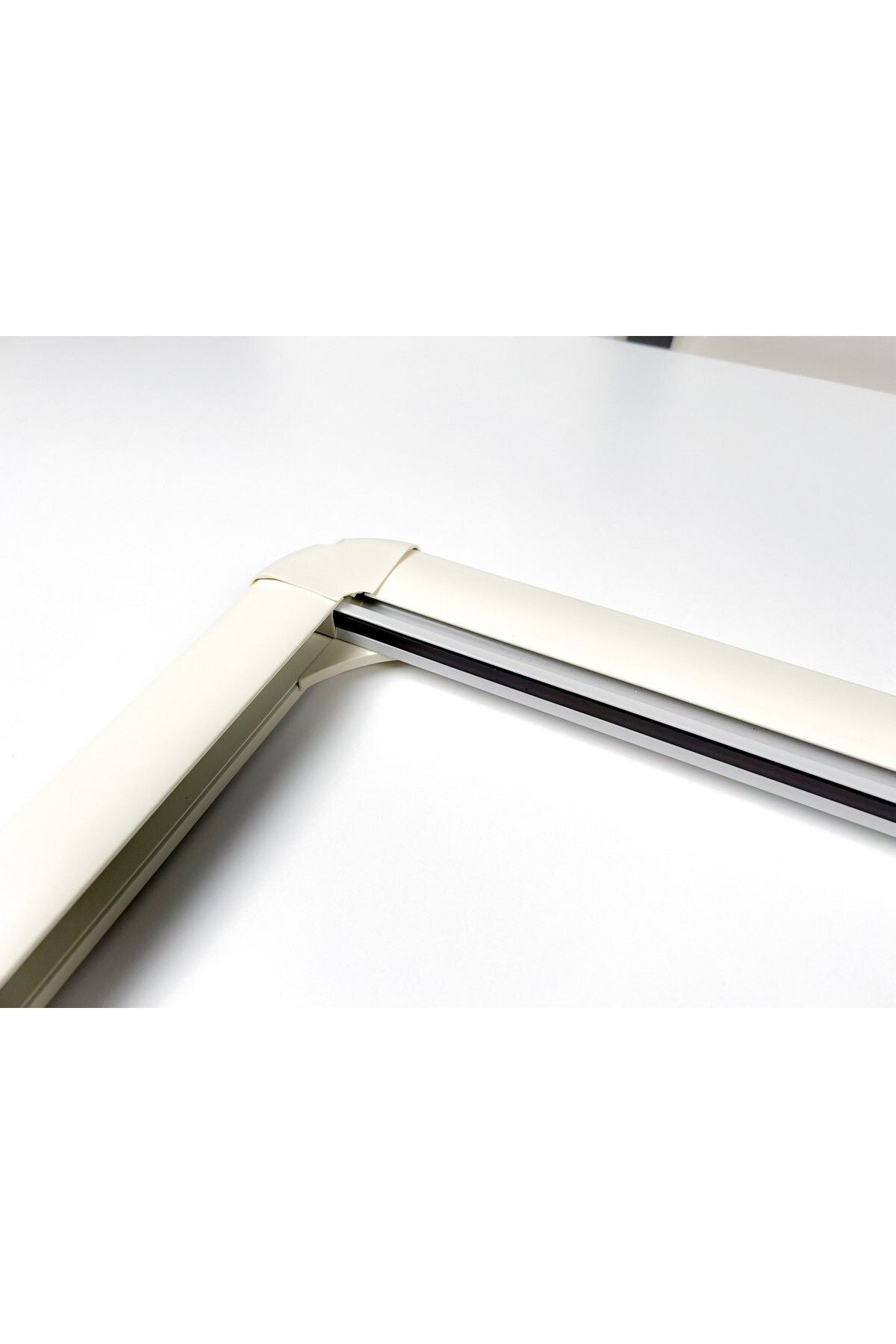 Tropikhome 85 X 40 Krem 2'si Bir Arada Plise Blackout ve Sinekliklik Karavan Perdesi — 85 X 40