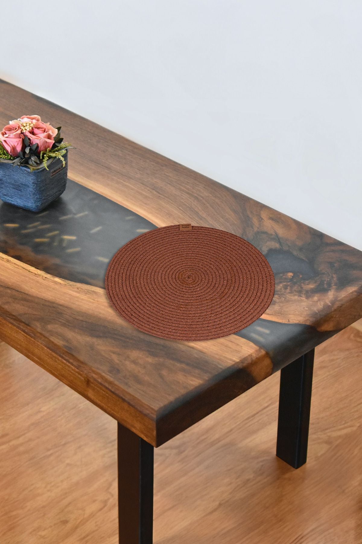 Tropikhome Düz Kahverengi 32 x 32cm Supla Amerikan Servis — Kahverengi